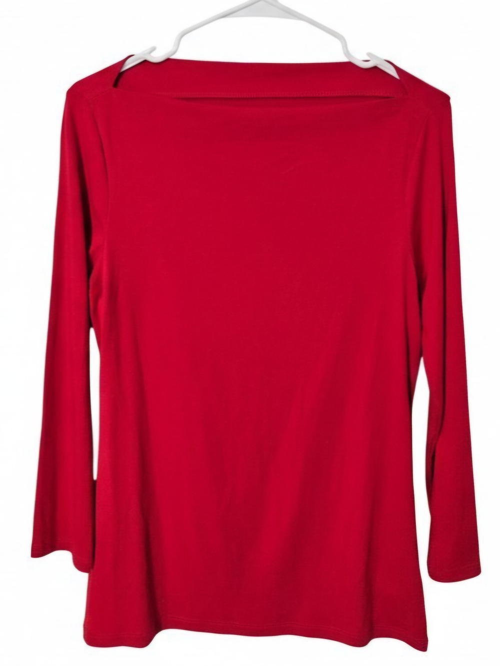 Old Navy Bright Red Long Sleeve Boatneck Tee